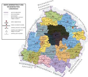 Mapa Województwa Łódzkiego Innowacyjny biznes II
